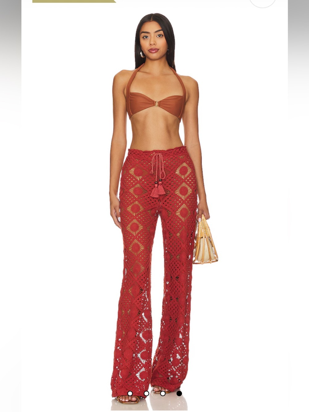 X Revolve Saskia Cover Up Pant in Rust Brown - House of Harlow 1960 - Size Large